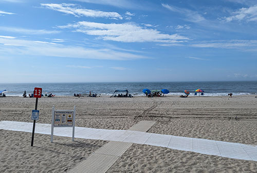 Walkways at the Cape May beach entrance