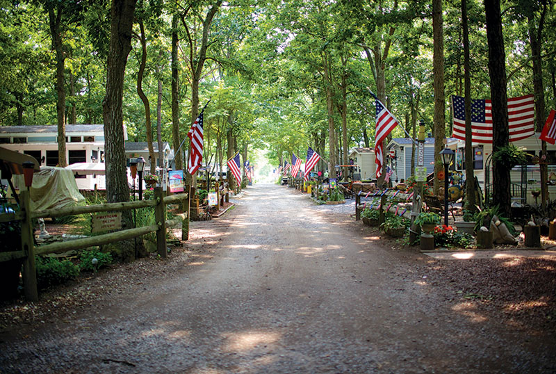 Path through a Cape May campground