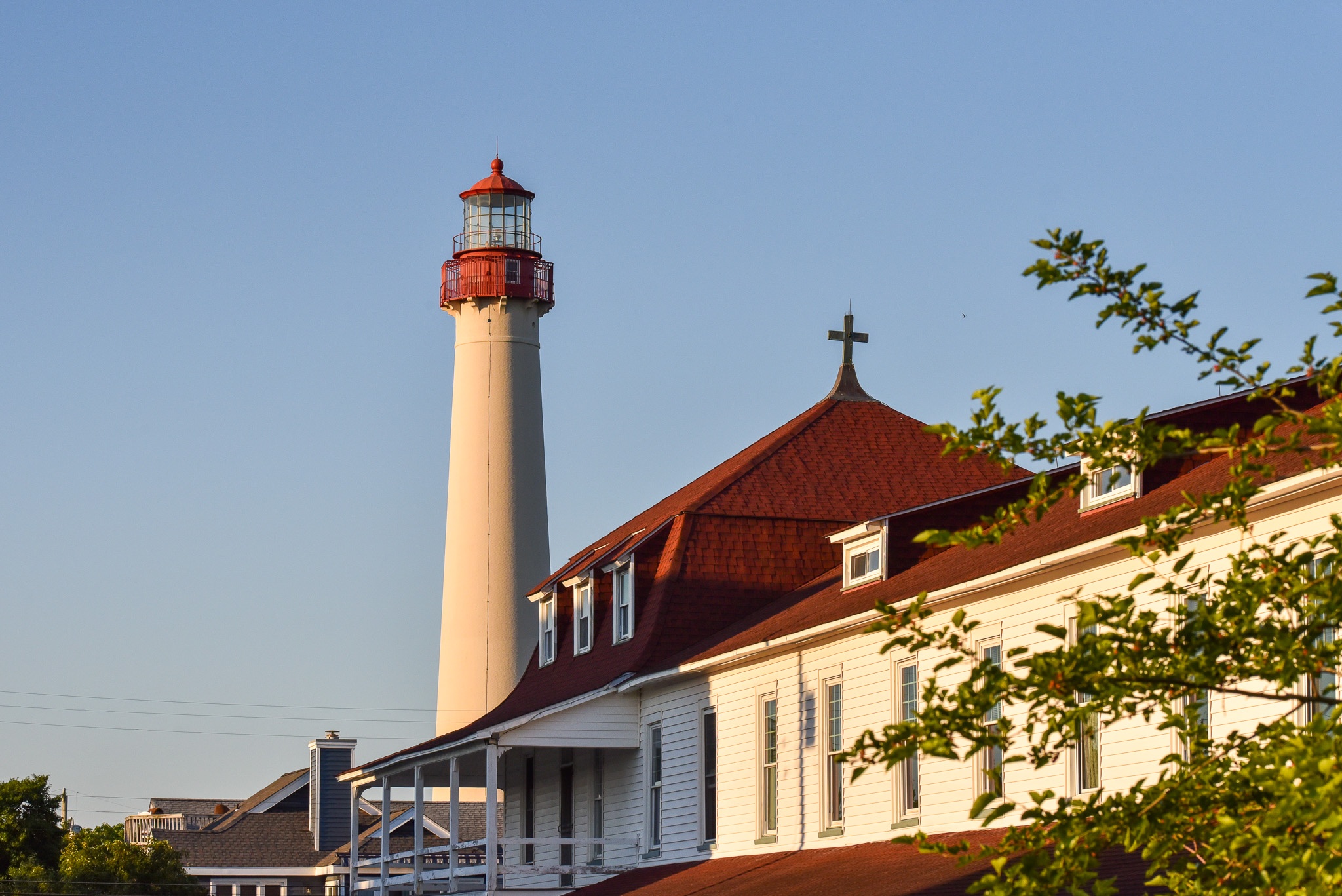 Late Evening Sunlight Where the Cape May Lighthouse and Cape May Point Science Center has a golden Hue.