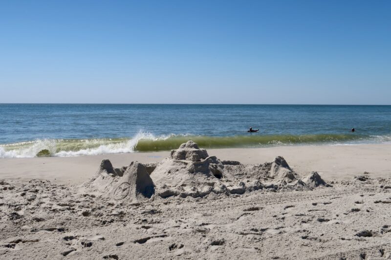 Sand castle on Steger's Beach