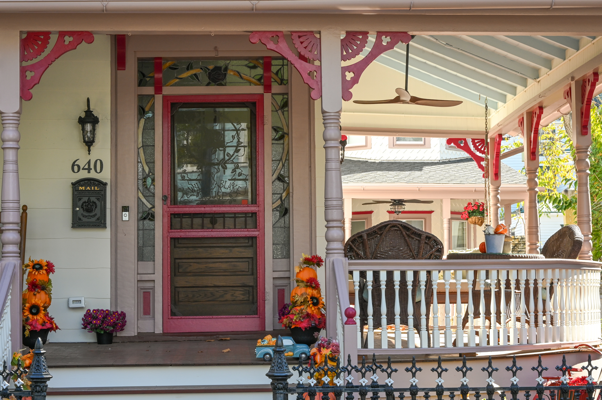 Happy Halloween This is a porch on Hughes Street