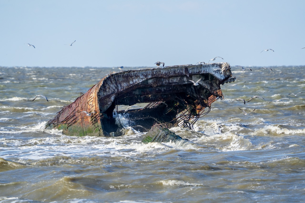 Windy Afternoon at the SS. Atlantus 