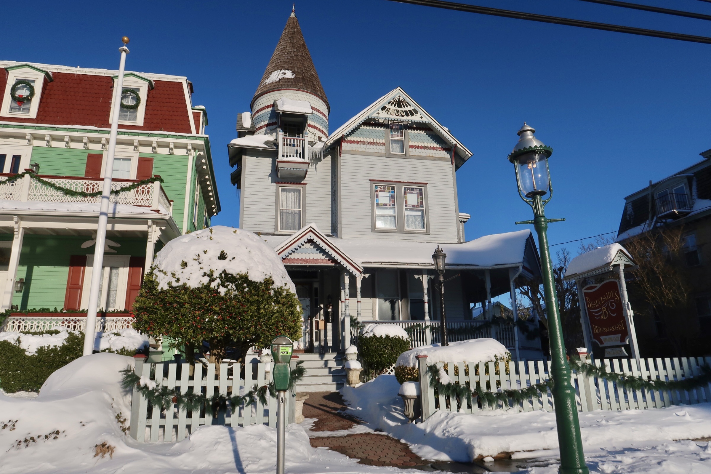 Beauclaires Bed & Breakfast on a sunny snowy January day