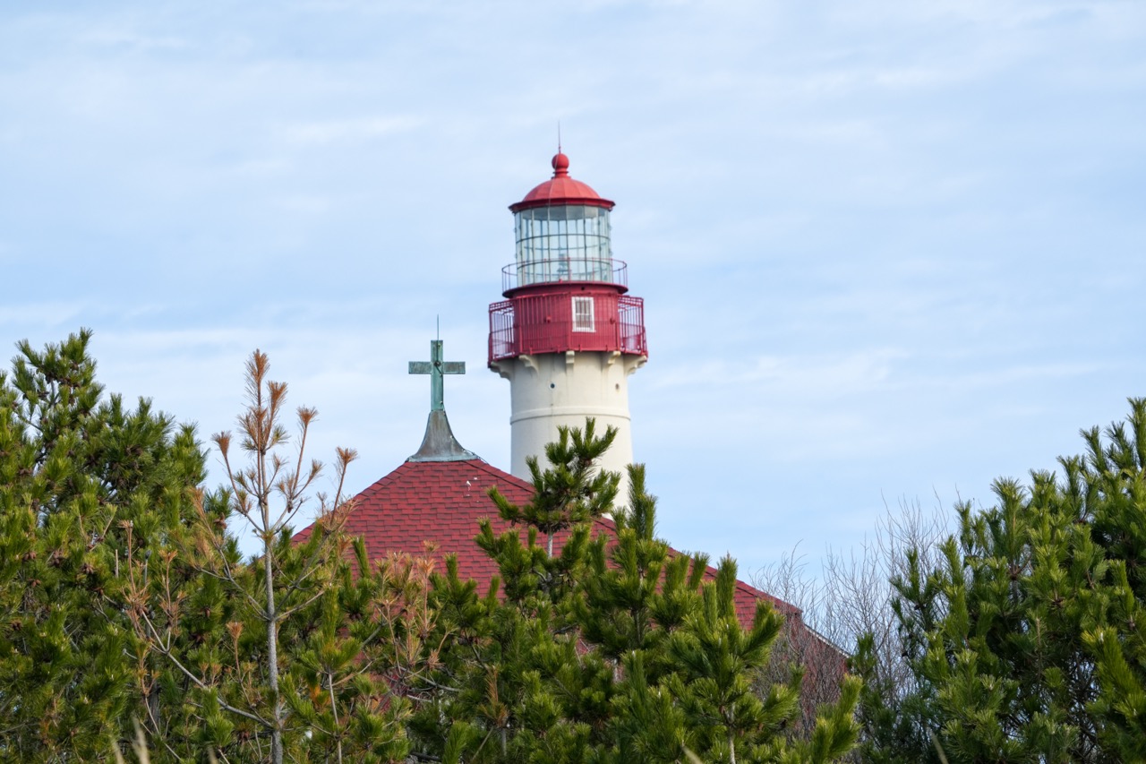 Chilly Day looking at the Lighthouse in Cape May Point