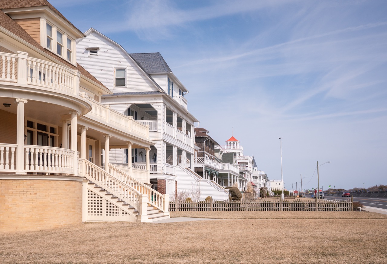 Late Afternoon View of the homes along Beach Avenue.