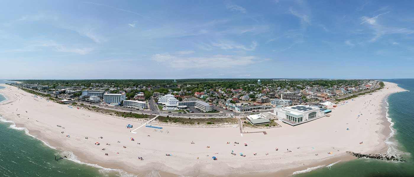 Aerial view of Cape May taken by drone